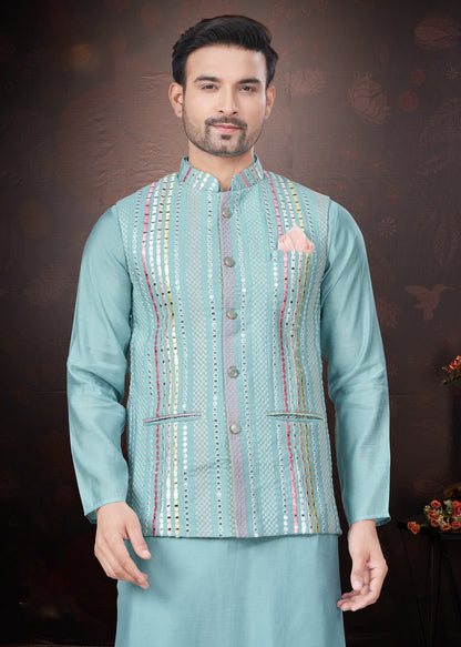 Matrut | Rangroot Sea Blue Kurta Set