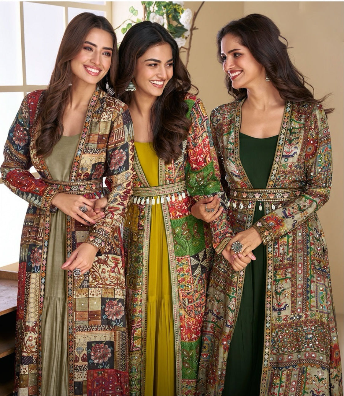 Matrut  |  Janvi Mustard Multicolor Trio Set