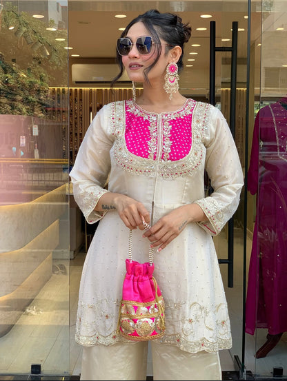 Matrut  | Meher Hot Pink Palazzo Suit