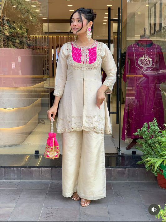 Matrut  | Meher Hot Pink Palazzo Suit