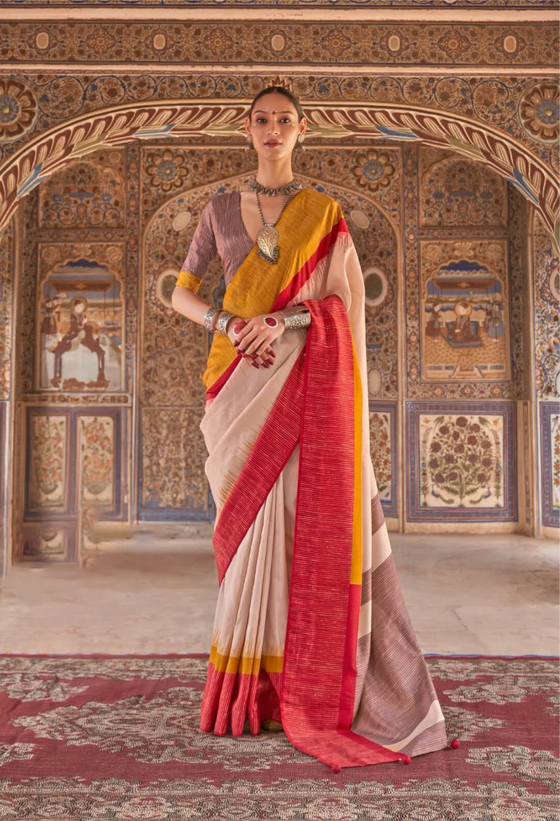 Pratishtha Yellow Sigma Silk Saree