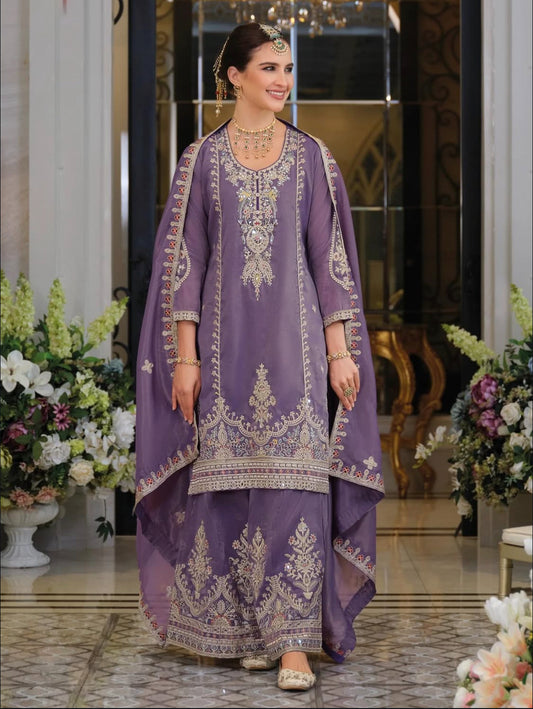 Matrut  | Paradise Purple Palazzo Suit