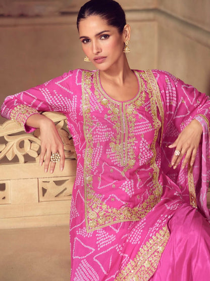 Matrut  | Mrunal Hot Pink Palazzo Suit