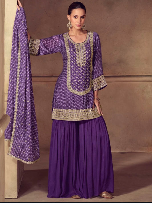 Matrut  | Mrunal Purple Palazzo Suit