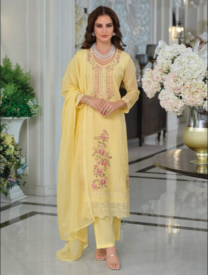 Matrut  | Raabta Yellow Straight Suit
