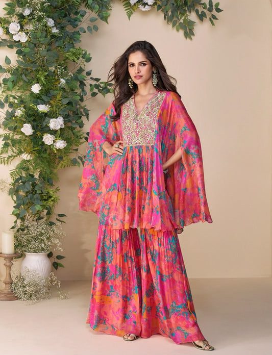 Matrut | Classic Hot Pink Multicolor Duo Set