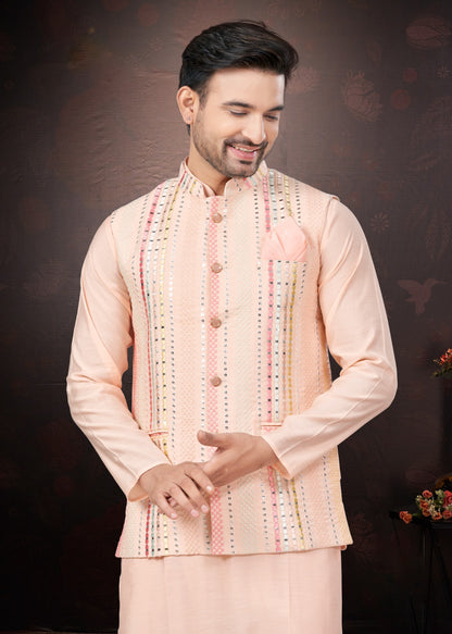 Matrut | Rangroot Peach Kurta Set