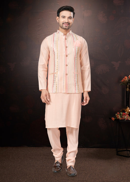Matrut | Rangroot Peach Kurta Set