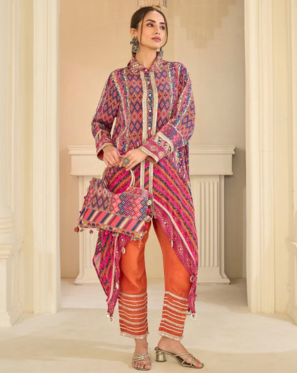 Palette Play Orange Co-ord Set [with Handbag]