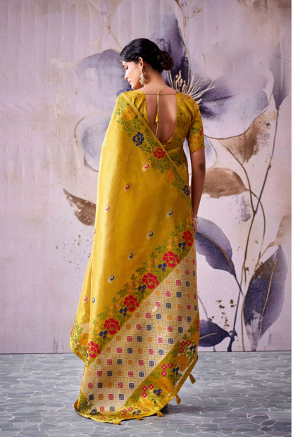 Manan Golden Tissue Silk Saree