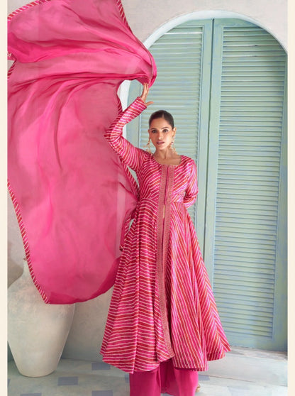 Lotus Pink Anarkali Suit