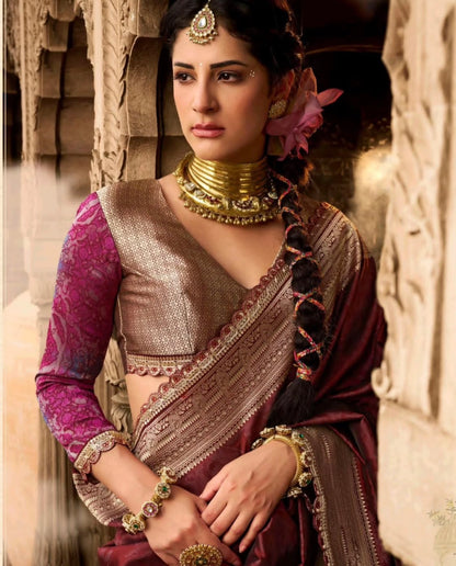 Matrut | Kalaya Mulberry Banarsi Saree