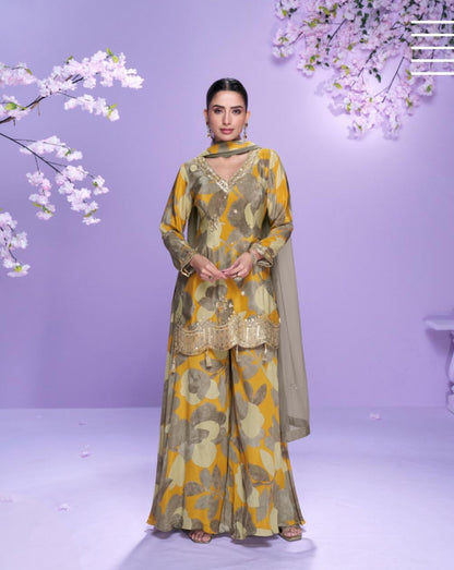 Matrut  | Vaani Mustard Sharara Suit