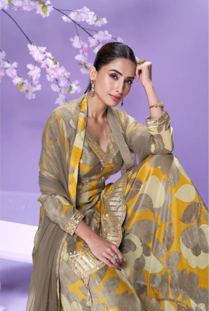 Matrut  | Vaani Mustard Sharara Suit