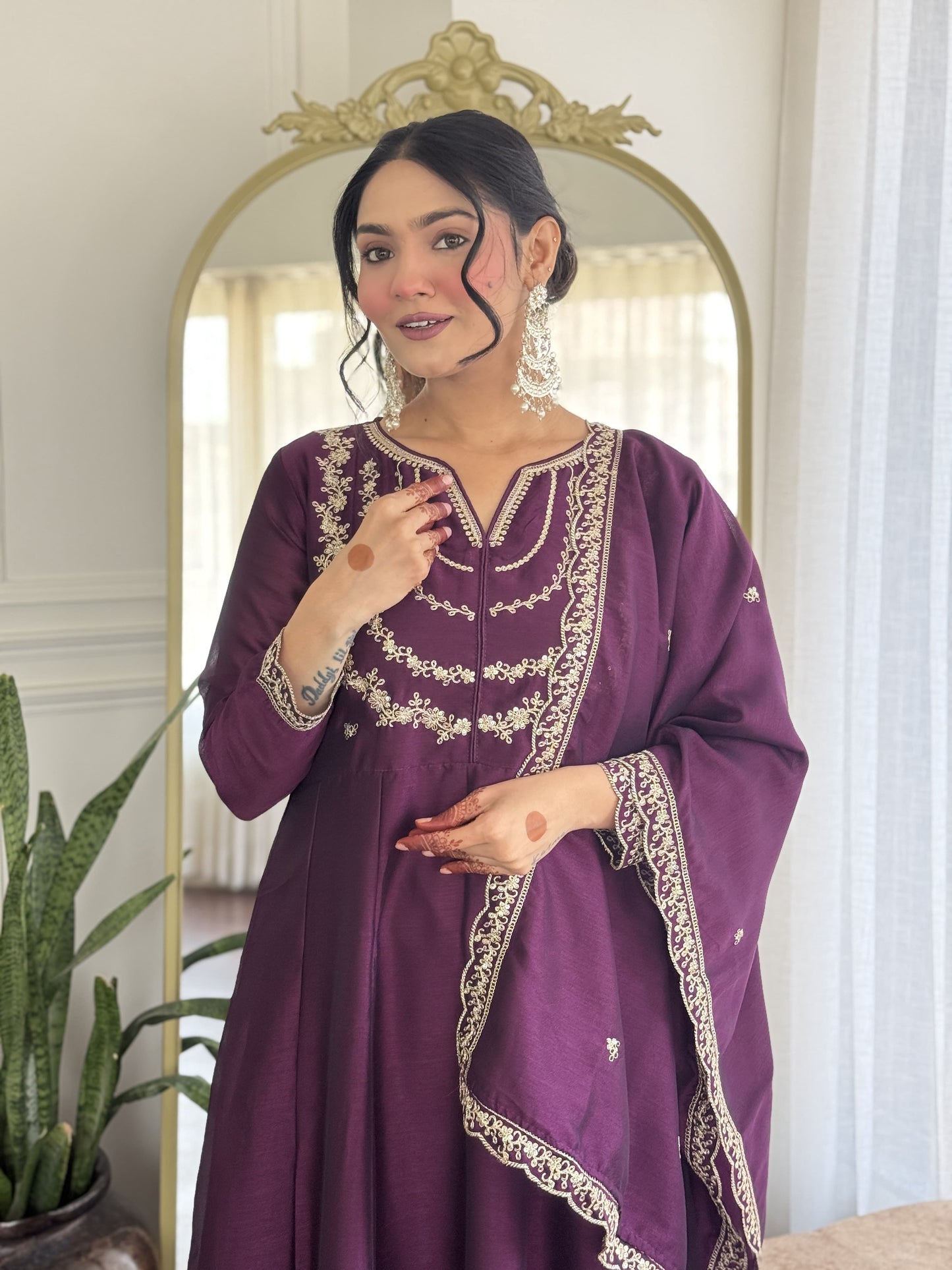 Matrut  | Magica Purple Anarkali Suit
