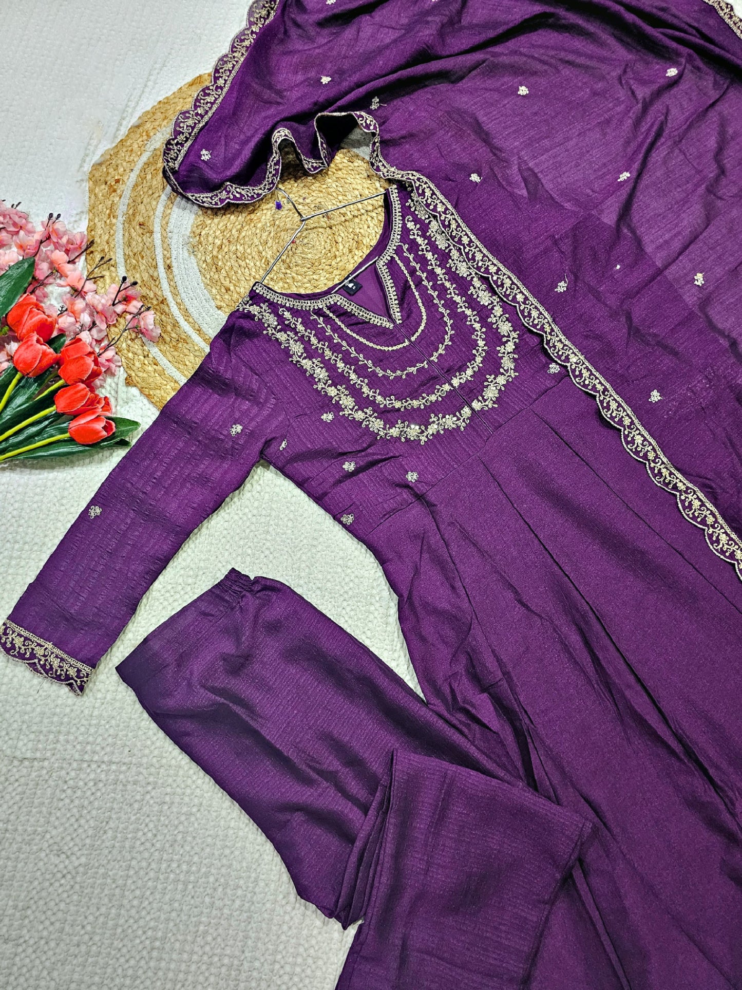 Matrut  | Magica Purple Anarkali Suit