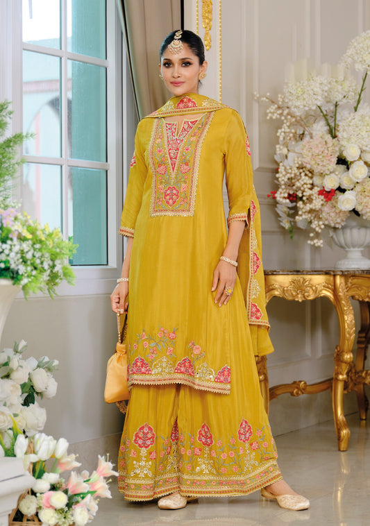 Matrut | Kiyara Mustard Palazzo Suit
