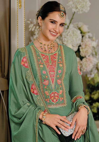Matrut | Kiyara Green Palazzo Suit
