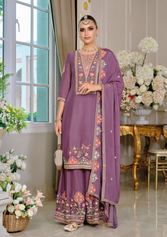 Matrut | Kiyara Purple Palazzo Suit