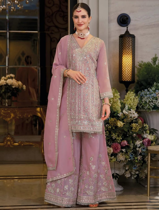 Matrut | Nayaab Pink Sharara Suit
