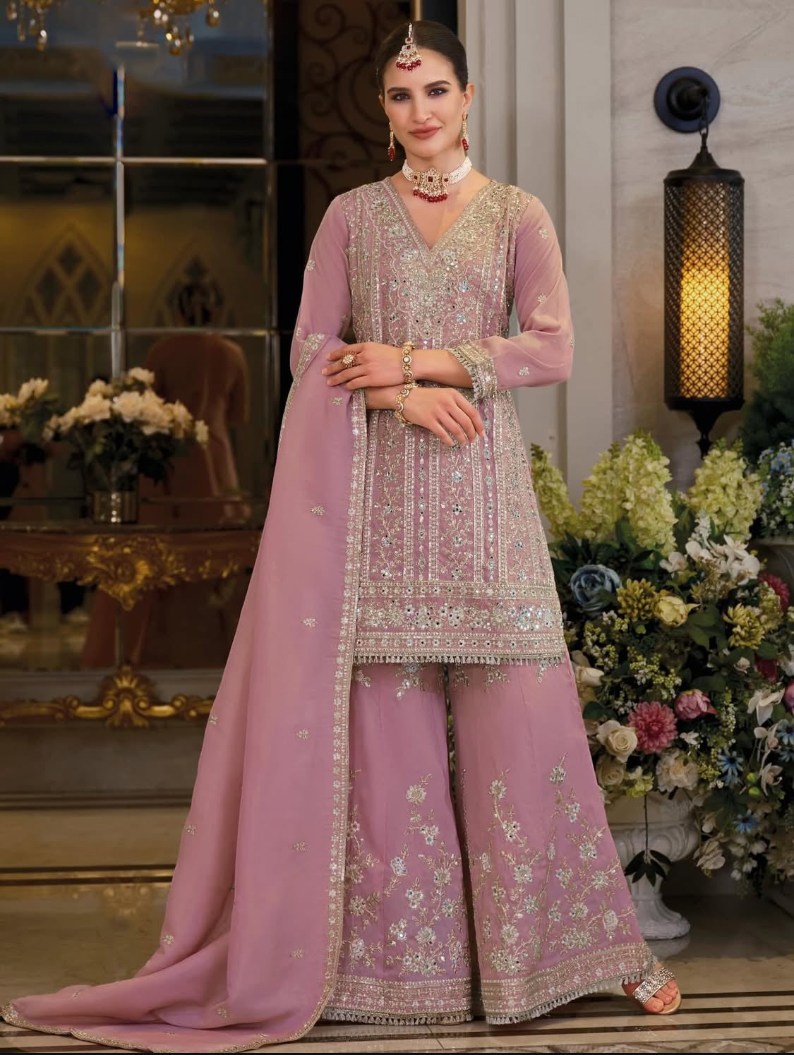 Matrut | Nayaab Pink Sharara Suit