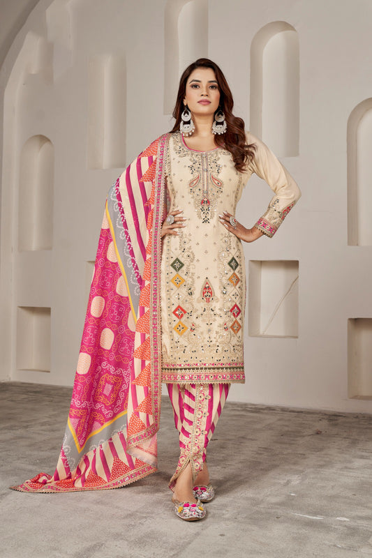 Matrut | Phoolzari Ivory Dhoti Suit