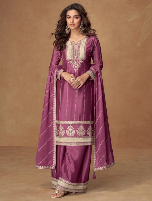 Matrut  | Kaveri Pink Palazzo Suit