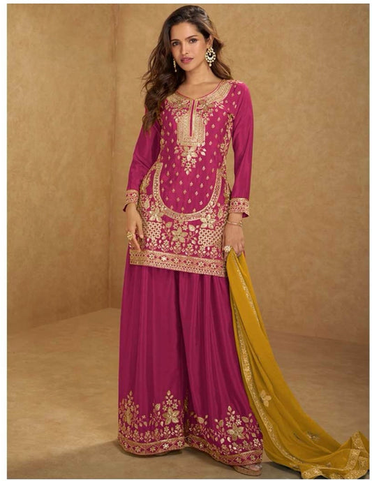 Matrut  | Aarushi Rani Pink Sharara Suit