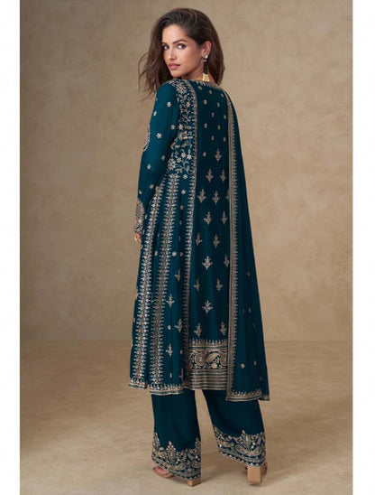 Matrut  | Muskan Blue A-line Suit