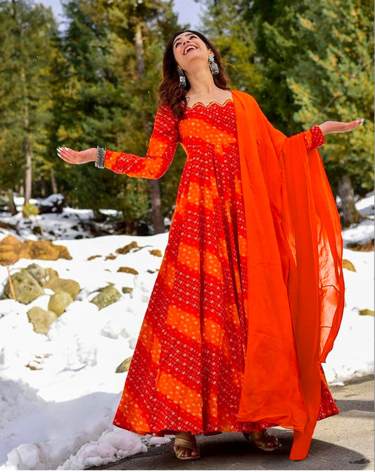 Matrut | Shayara Orange Gown