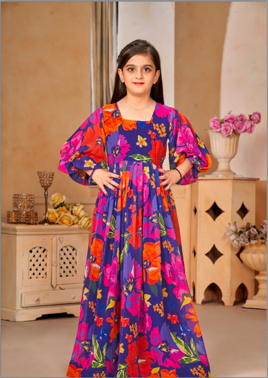 Matrut | Jenny Purple Multicolor Gown
