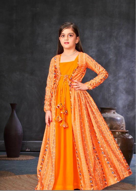 Matrut | Jenny Orange Indo-western Dress