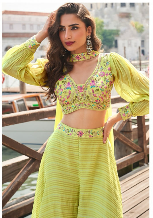 Matrut | Naina Pista Green Trio Set