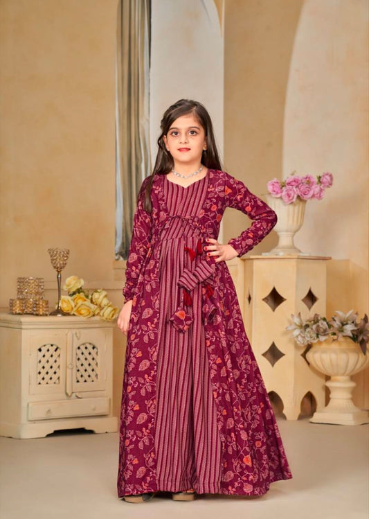Matrut | Jenny Maroon Indo-western Dress