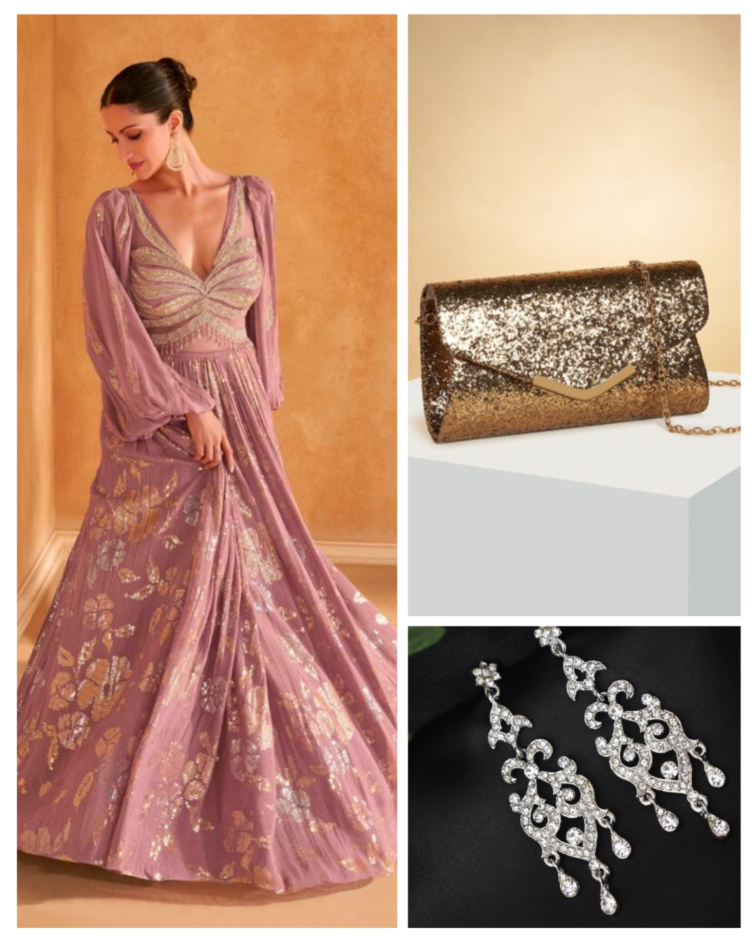 On rent - FULL SET | Legacy of Grace Mauve Gown