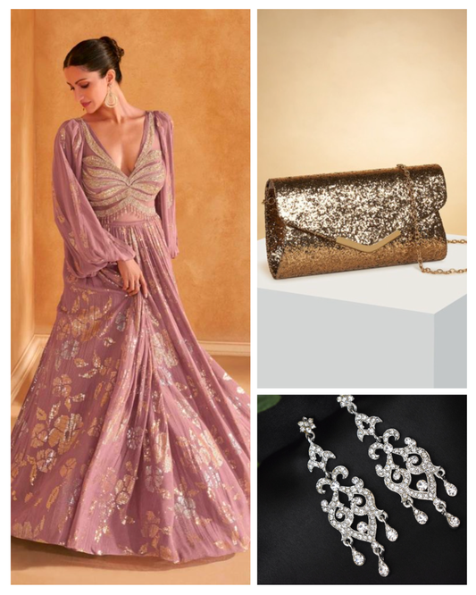 On rent - FULL SET | Legacy of Grace Mauve Gown