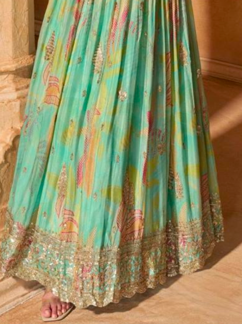 Matrut Flame of Beauty Sea Green Gown