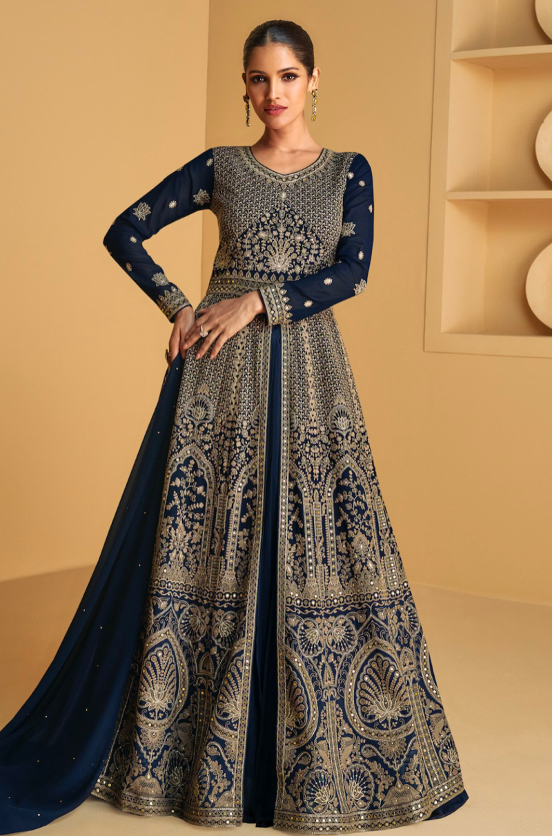 Matrut Noble Threads Navy Blue Gown