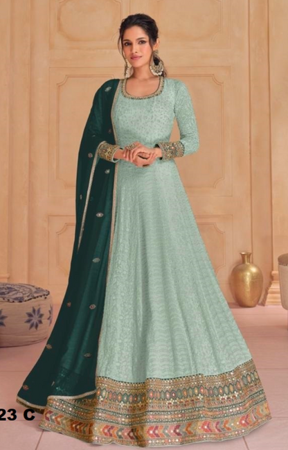 Matrut Serene Fusion Sea Green Gown