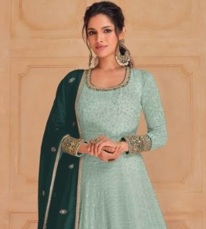 Matrut Serene Fusion Sea Green Gown