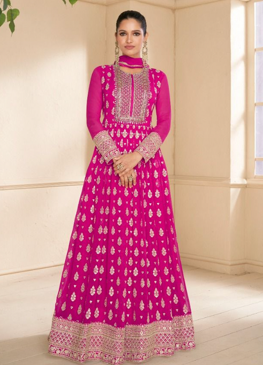 Matrut  | Clover Radiance Rani Pink Gown