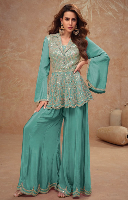 Matrut  |  Belle Blue Palazzo Set