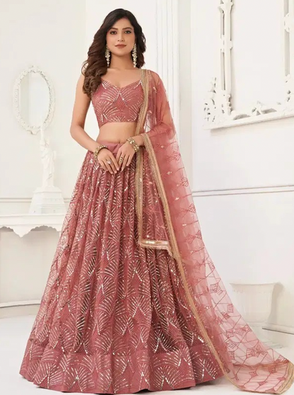 Matrut Nayika Dream Rose Gold Lehenga Set