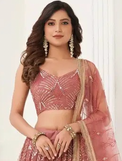 Matrut Nayika Dream Rose Gold Lehenga Set