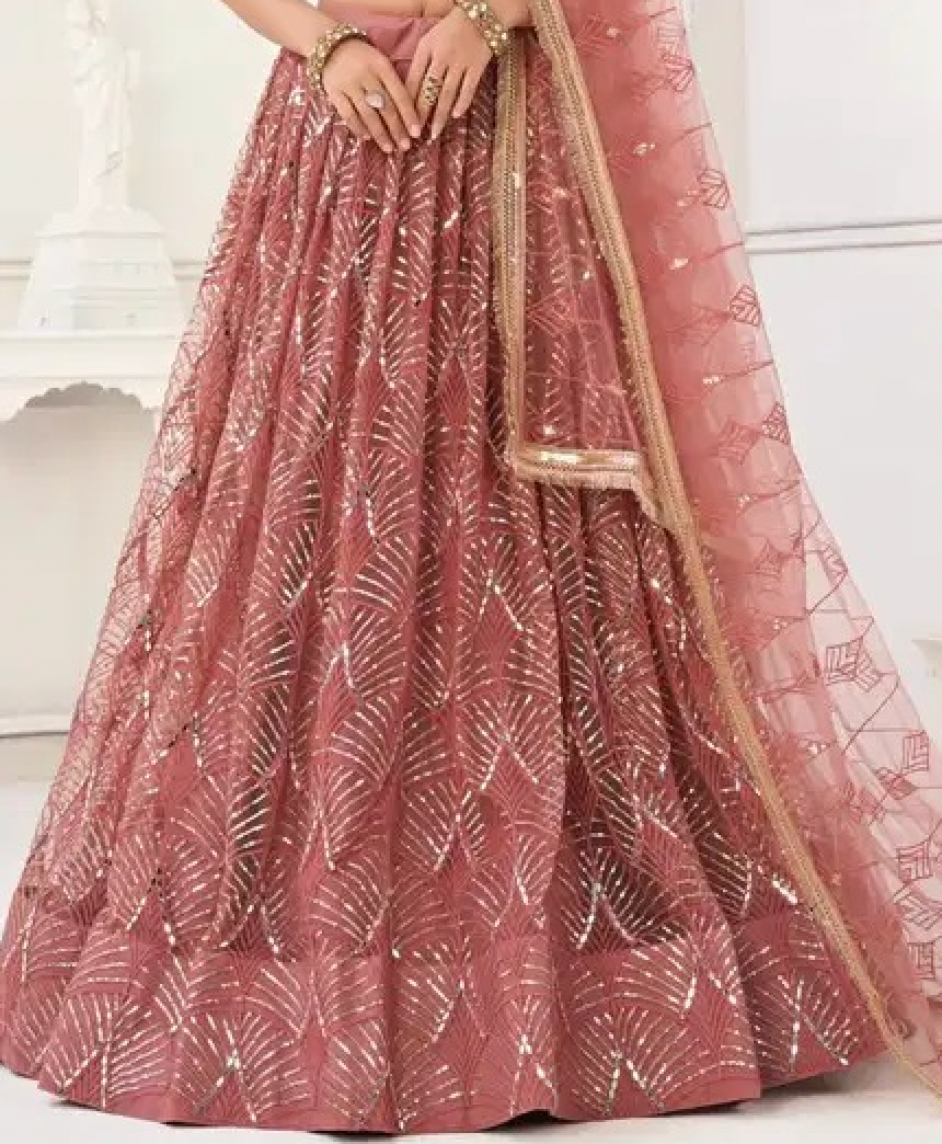 Matrut Nayika Dream Rose Gold Lehenga Set