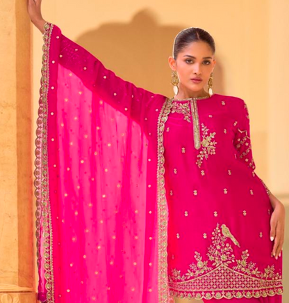 Matrut Falcon Pink Dhoti Suit