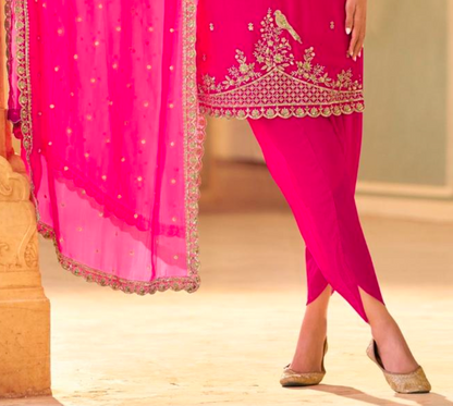 Matrut Falcon Pink Dhoti Suit