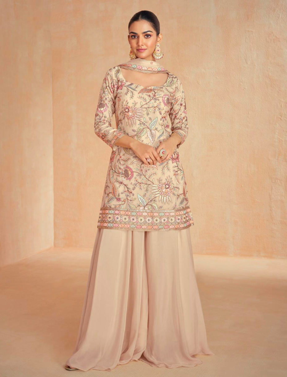 Matrut  | Dream Cream White Sharara Suit