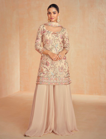 Matrut  | Dream Cream White Sharara Suit