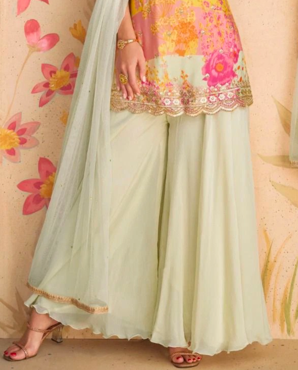 Matrut  | Sangam Floral Multicolor Sharara Suit